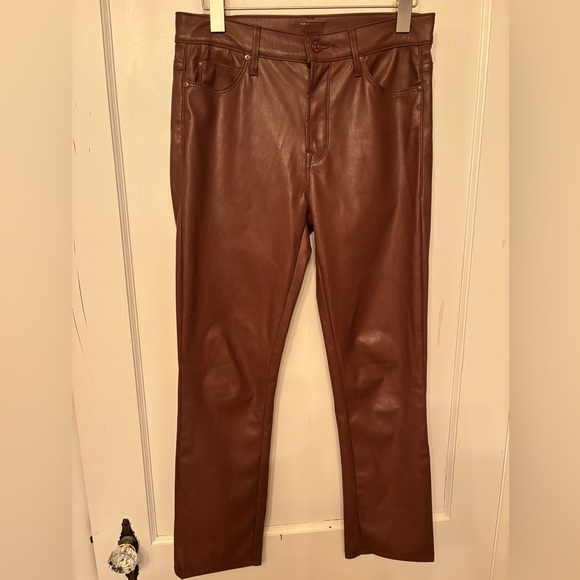 Mother high waisted Rail Skimp Faux Vegan Leather Pant size 28 - Picture 1 of 4